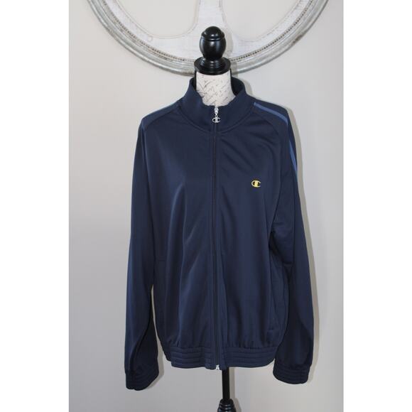 Champion Men’s Full zip Jacket Blue size L - Picture 1 of 8
